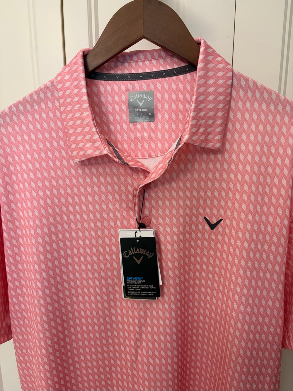 Callaway Men’s Pink Patterned Golf Polo